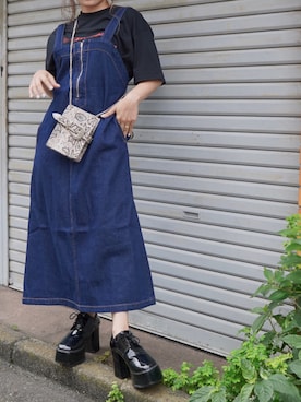 「アイテム（ジャンパースカート）」を使った、A.D.Gさん（レディース・150cm）の冬コーディネート