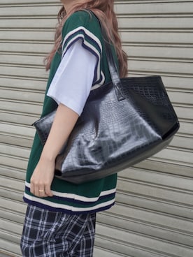 「black」｜「アイテム（その他）」を使った、A.D.Gさん（レディース・150cm）の冬コーディネート