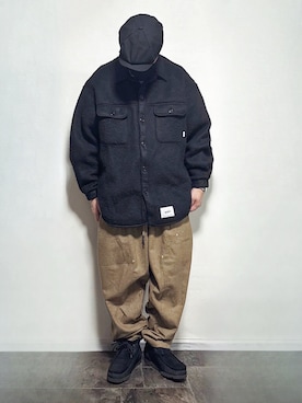 「WTAPS（ダブルタップス）のアイテム」を使った、ma-kiさん（メンズ・172cm）の冬コーディネート