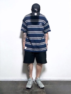 「アイテム（キャップ）」を使った、ma-kiさん（メンズ・172cm・40代）の夏コーディネート