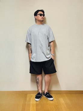 「MOSCOT（モスコット）のアイテム」を使った、ma-kiさん（メンズ・172cm）の夏コーディネート