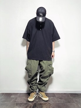 「アイテム（スニーカー）」を使った、ma-kiさん（メンズ・172cm・40代）の夏コーディネート