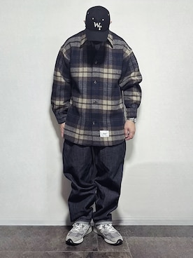 「アイテム（その他アウター、ベージュ系）」を使った、ma-kiさん（メンズ・172cm）の冬コーディネート