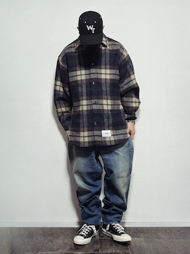 「WTAPS（ダブルタップス）のアイテム（ジャケット/アウター）」を使った、ma-kiさん（メンズ・172cm）の冬コーディネート