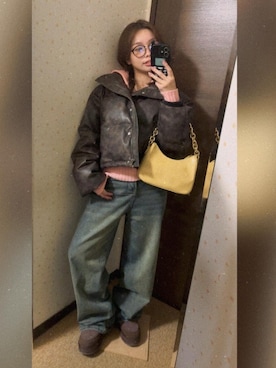 「アイテム（ダウンジャケット/コート）」を使った、えぬさん（レディース・150cm）の秋コーディネート