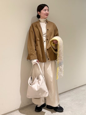 「collex（コレックス）のギャザージップアップブルゾン（ブルゾン）」を使った、kitanoさん（レディース・162cm・30代）の秋コーディネート