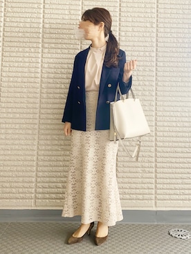「Mila Owen（ミラオーウェン）のアイテム（ジャケット/アウター）」を使った、ｎａｎａ♡さん（レディース・153cm）の冬コーディネート