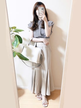 「MERCURYDUO（マーキュリーデュオ）のアイテム」を使った、ｎａｎａ♡さん（レディース・153cm）の夏コーディネート