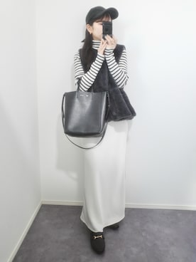 「ファーコート」｜ｎａｎａ♡さん（レディース・153cm）の冬コーディネート