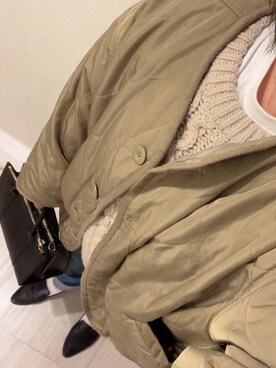 「classicalelf（クラシカルエルフ）のアイテム（ノーカラージャケット）」を使った、Rinさん（レディース・160cm）の冬コーディネート