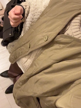 「classicalelf（クラシカルエルフ）のアイテム（ノーカラージャケット）」を使った、Rinさん（レディース・160cm）の冬コーディネート