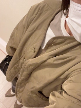 「classicalelf（クラシカルエルフ）のアイテム（ノーカラージャケット）」を使った、Rinさん（レディース・160cm）の冬コーディネート