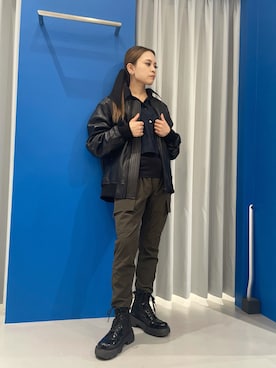 「DANKE SCHON（ダンケシェーン）のアイテム（ジャケット/アウター）」を使った、nanae  sakataさん（レディース・153cm）の秋コーディネート