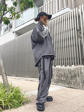 「DANKE SCHON（ダンケシェーン）のDankeSchon/ダンケシェーン/0ステッチ撥水SN ペインターパンツ（その他パンツ）」を使った、nanae  sakataさん（レディース・153cm）の春コーディネート