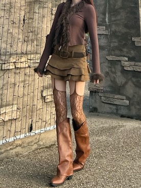 「茶色」｜kyoka さん（レディース・165cm）の秋コーディネート