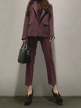 「DHOLIC（ディーホリック）のアイテム（セットアップ）」を使った、kyoka さん（レディース・163cm）の秋コーディネート