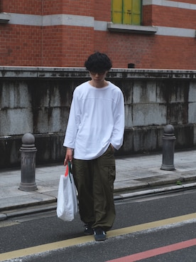 「BATONER（バトナー）のアイテム」を使った、shunさん（メンズ・170cm）の夏コーディネート