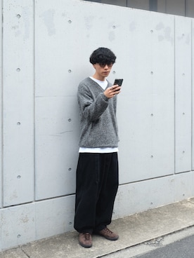 「Phlannel（フランネル）のアイテム」を使った、shunさん（メンズ・170cm）の秋コーディネート