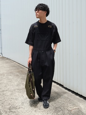 「adidas（アディダス）のADIDAS アディダス SAMBA OG サンバ B75807 BLK/WHT/GUM（スニーカー、ブラック系）」を使った、shunさん（メンズ・170cm）の夏コーディネート