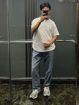 「アイテム（メガネ）」を使った、Tomさん（メンズ・165cm）の夏コーディネート