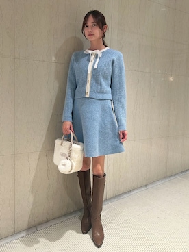 「アイテム（チャーム）」を使った、USAGI ONLINEさん（レディース・165cm）の秋コーディネート