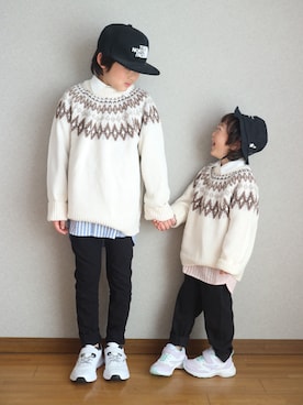 Su,Um,Riさん(キッズ・130cm)の冬コーディネート