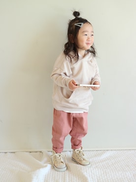 「アイテム（パーカー）」を使った、Su,Um,Riさん（キッズ・90cm）の冬コーディネート