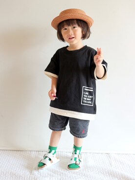 「カラー×コーデ」｜Su,Um,Riさん（キッズ・90cm）の春コーディネート