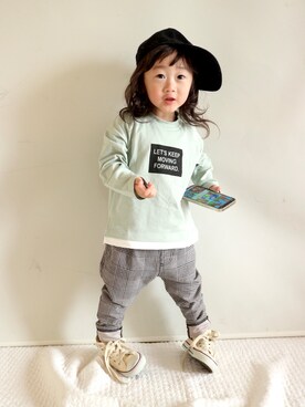 Su,Um,Riさん（キッズ・90cm）の冬コーディネート