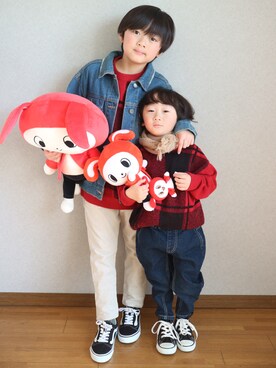 Su,Um,Riさん（キッズ・120cm）の冬コーディネート