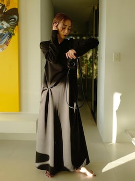 「mode」｜「アイテム（ワンピース/ドレス）」を使った、荻原桃子さん（レディース・161cm）の冬コーディネート