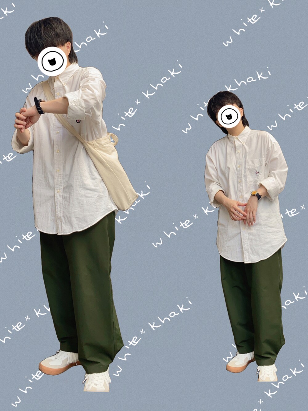 「シンプルコーデ、ゆるコーデ、韓国ストリート、軍パン、カーキ、オーバーサイズ、niko and ...、ラルフローレン、古着」｜「Nigel CabournのNigel Cabourn x TIMEX / ナイジェルケーボン×タイメックス　CAMPER WATCH キャンパーウォッチ（アナログ腕時計、イエロー系）」を使った、よさん（メンズ・160cm）の夏コーディネートの1枚目の写真