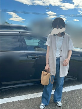 「アイテム（ベスト）」を使った、mayuさん（レディース・160cm・30代）の夏コーディネート