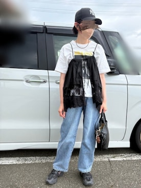 「PUAL CE CIN（ピュアルセシン）のアイテム」を使った、mayuさん（レディース・160cm）の夏コーディネート