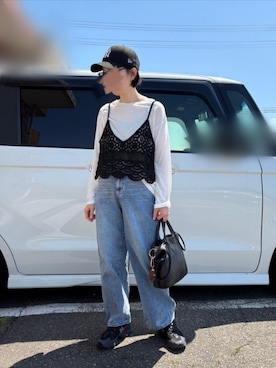 「GLOBAL WORK（グローバルワーク）のアイテム」を使った、mayuさん（レディース・160cm）の春コーディネート
