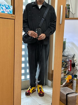 「CASIO（カシオ）のアイテム」を使った、メタル親父さん（メンズ・182cm）の秋コーディネート