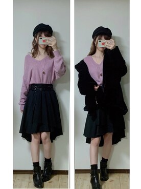 「ONLY（オンリー）のアイテム（トップス）」を使った、cocoa0827さん（レディース・157cm）の冬コーディネート