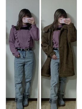 「Honeys（ハニーズ）のアイテム（ファッション雑貨）」を使った、cocoa0827さん（レディース・157cm）の冬コーディネート