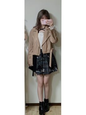 「Darich（ダーリッチ）のアイテム（ジャケット/アウター）」を使った、cocoa0827さん（レディース・157cm）の秋コーディネート