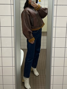 TUCK SLEEVE CROP B-3 ジャケット TUCK SLEEVE CROP B-3 ジャケット SLY TUCK SLEEVE CROP B-3