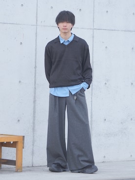 「SOCCE（ソーシー）のアイテム」を使った、uchiさん（メンズ・177cm）の冬コーディネート