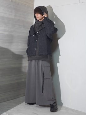 「JUNRED（ジュンレッド）のアイテム（デニムジャケット）」を使った、uchiさん（メンズ・177cm）の冬コーディネート