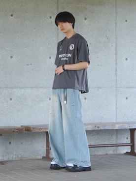 「スポーツミックス」｜uchiさん（メンズ・177cm・20代）の夏コーディネート