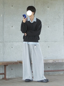 「アイテム（スウェット）」を使った、uchiさん（メンズ・177cm）の秋コーディネート