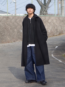 remer（リメール）のステンカラーコートを使った人気ファッション 