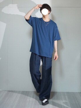 「KUUUPY（クーピー）のKUUUPY - 4wayサージカルステンレスネックレス（ネックレス）」を使った、uchiさん（メンズ・177cm）の春コーディネート