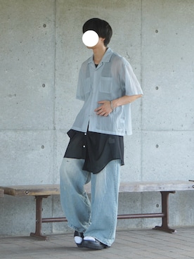 「アイテム（サンダル）」を使った、uchiさん（メンズ・177cm・20代）の夏コーディネート