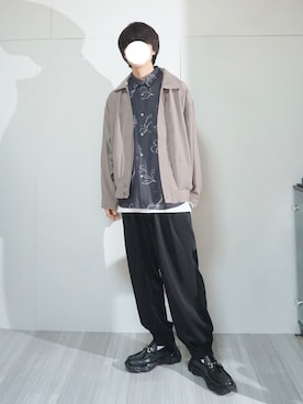 「UNIIT（ユニット）のアイテム」を使った、uchiさん（メンズ・177cm）の春コーディネート