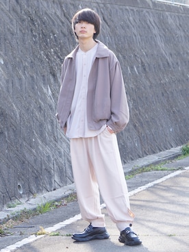 「UNIIT（ユニット）のアイテム」を使った、uchiさん（メンズ・177cm）の春コーディネート