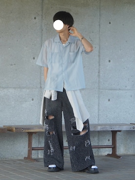 「アイテム（サンダル）」を使った、uchiさん（メンズ・177cm・20代）の夏コーディネート